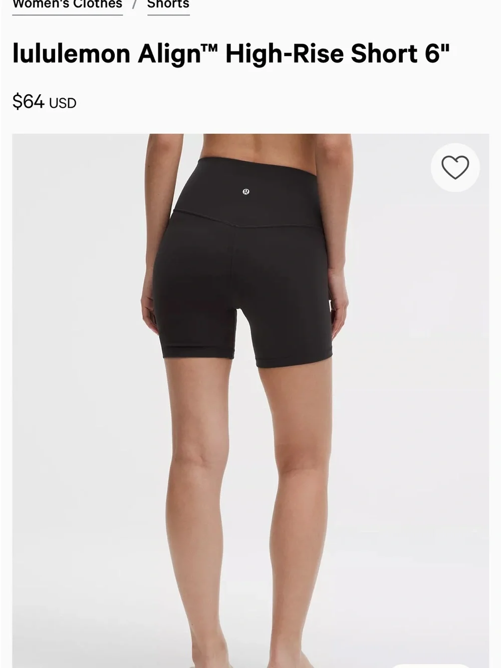 lululemon athletica Align High-Rise Bike Shorts in Black